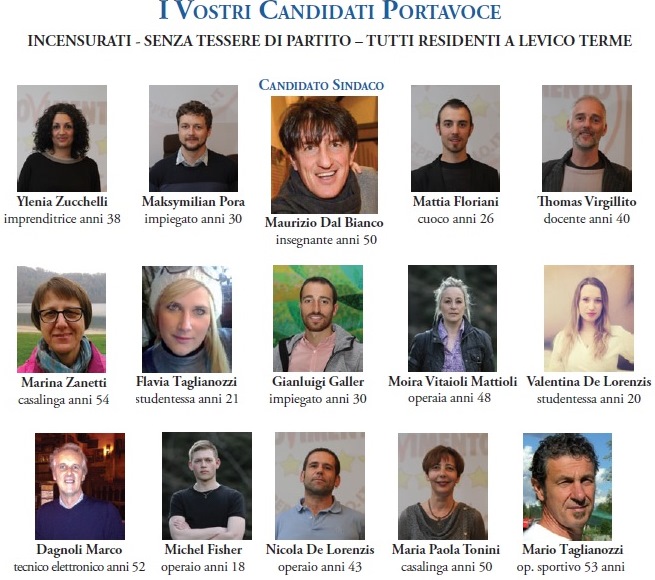 Al momento stai visualizzando Candidati M5S per elezioni comunali di Levico Terme 2014