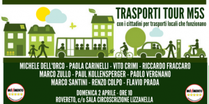 Scopri di più sull'articolo Parte dal Trentino il “TRASPORTI TOUR” del M5S domenica 2 aprile a Rovereto si parla con i cittadini di mobilità sostenibile